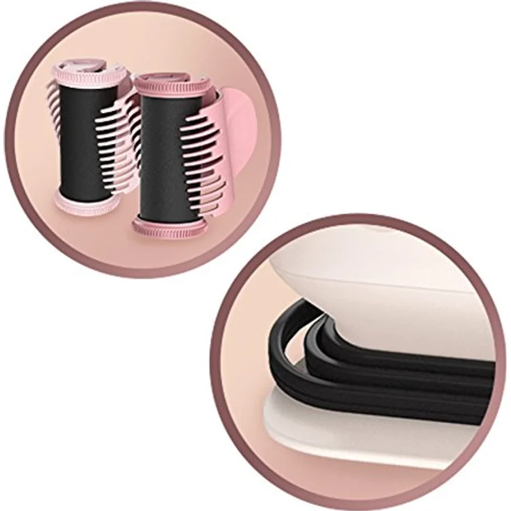 Remington Lockenwickler PROluxe H9100, aufheizbar, OPTIheat-Technologie, innovatives Clip-Design, zwei Größen (25 mm, 32 mm), rosé-schwarz – Bild 3