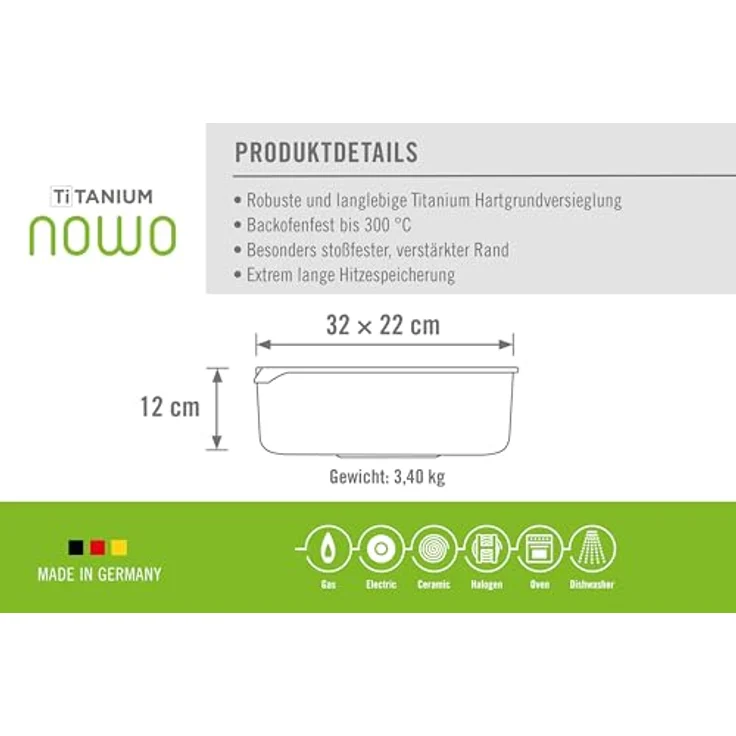 Woll nowo Titanium Gussbräter 32 x 21 cm – Bild 6