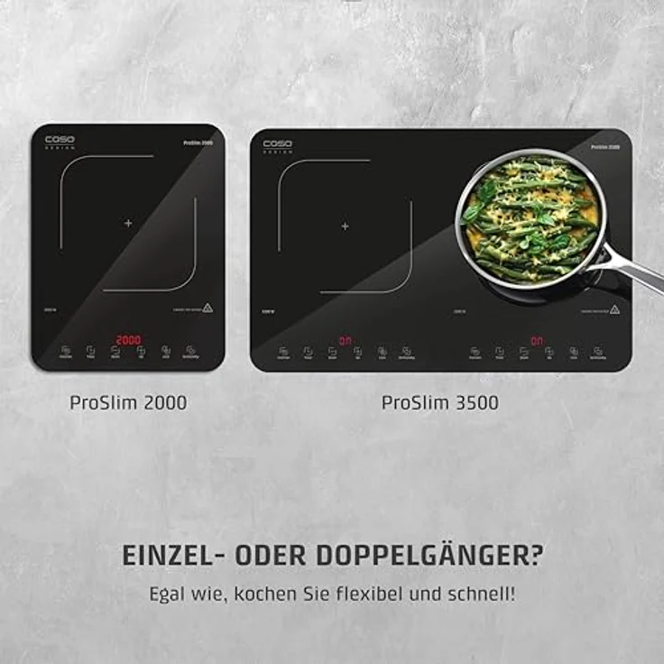 CASO ProSlim 3500, Induktionskochfeld mit 10 Leistungsstufen bis 3.500 Watt, ganz in Glas, schwarz – Bild 10