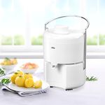 Efbe Entsafter Malina E 2, 350W, leistungsstarker Motor, Edelstahltechnik, zwei herausnehmbare Filter, weiß