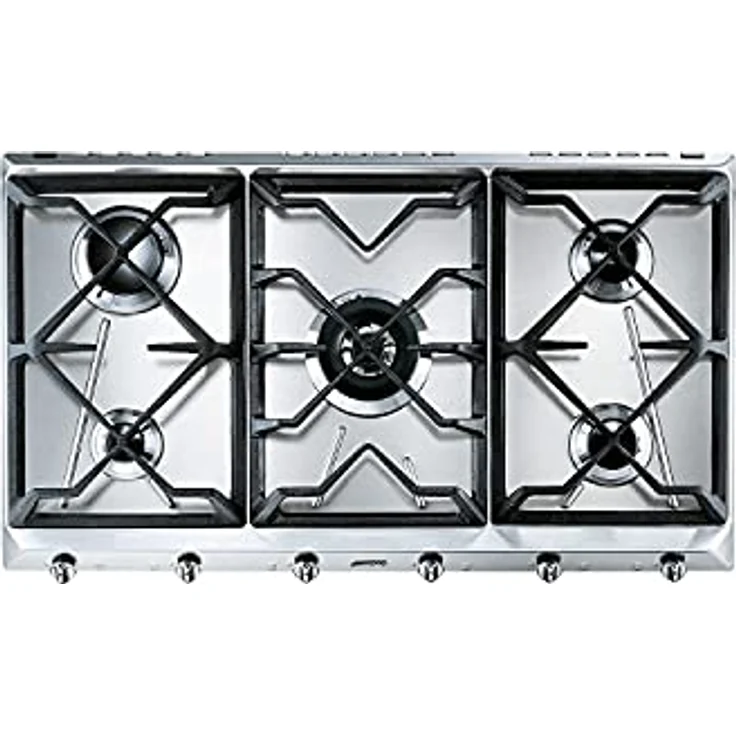 Smeg SRV596GH5, UNIVERSAL-Gaskochfeld, Stainless steel mit 5 Kochzonen und ultraschnellen Brennern – Bild 1