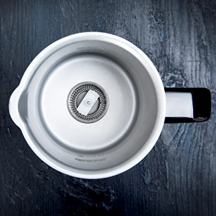Gastronoma 18150003 Milchaufschäumer Elektrisch, 300mL Milchschäumer Hohe Kapazität aus Edelstahl 3 in 1 Milchschaum für warmer & kalter Schaum, warme Schokolade, kabelloser Milchbehälter – Bild 4