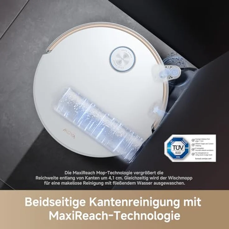 MOVA Z60 Ultra Roller Complete, Saugroboter mit 28.000 Pa Saugkraft, Warmwasser-Wischsystem und App-Steuerung – Bild 5