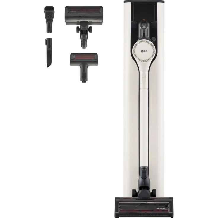 LG CordZero A9T, Schnurloser Staubsauger 260W mit selbstreinigender Funktion, beutellos, Beige, bis zu 60 Minuten Laufzeit, HEPA-Filter, vielseitige Bürstenaufsätze