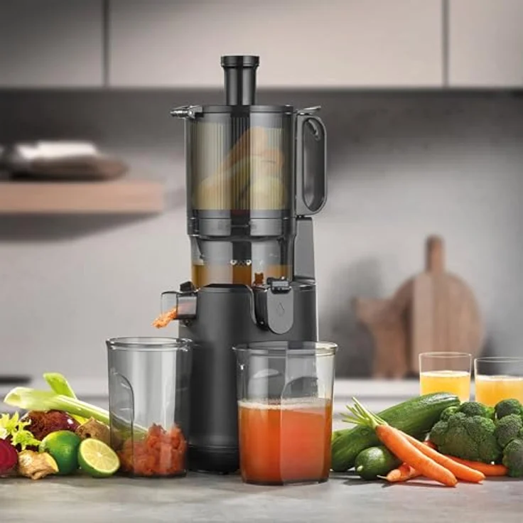 Extra Caso SJW600 XL Slow Juicer, Entsafter, Schwarz – Bild 9