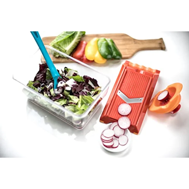 Genius Nicer Dicer Chef S Zubehör-Set, 5-tlg mit XXL-Messereinsatz und Spiraleinsatz für perfekte Gemüsespaghetti – Bild 2