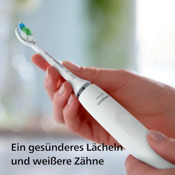 Philips Sonicare 4100 – elektrische Philips Sonicare Zahnbürste für Erwachsene mit 1 x Philips W2 Optimal White Bürstenkopf in Weiß, schlankem Reiseetui und USB-Ladegerät (Modell HX3683/33) – Bild 2