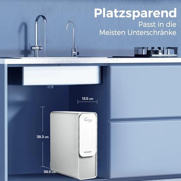 iSpring RO400EU, tanklose Umkehrosmoseanlage mit 400 GPD, 4-Stufen-Filtertechnologie, platzsparendes Design, intelligente Filterüberwachung – Bild 8