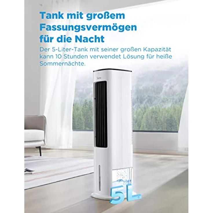 Midea AC100-20ARB mobiler Luftkühler, 55 Watt, 5L – Bild 3