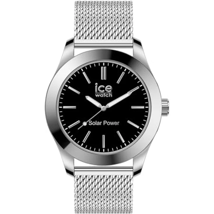 ice-watch Solaruhr ICE steel - Medium - SOLAR 3H 023795, Herrenuhr mit Edelstahlarmband, bis 10 bar wasserdicht, solarbetrieben – Bild 2