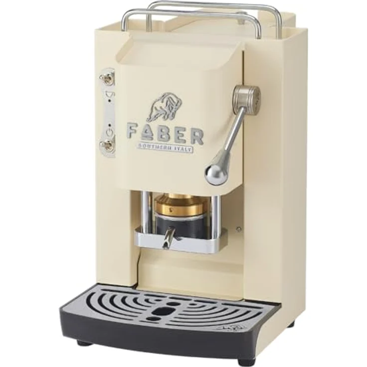 Faber Coffee Machines Kaffeepadmaschine Pro Deluxe 3.0, Chrom Espressomaschine, kompatibel mit 44 mm ESE-Pads, hygienischer Wassertank aus Glas, magnetisch abnehmbare Brühgruppe, moderne Chrom-Details mit 3D-Logo – Bild 1