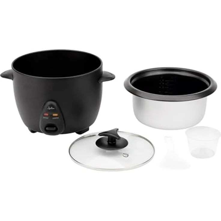 JATA JEAR2528 Elektrischer Reiskocher, 2,8 l, 1000 W, Kochen und Warmhalten, abnehmbarer antihaftbeschichteter Behälter, automatische Abschaltung, inklusive Krug und Spatel – Bild 3