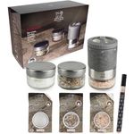 PEUGEOT Maestro Pfeffermühle Maestro Set Salzmühle u'select Z Graphit hell + 3 Salze, mit 3 großen Rohpfeffersorten