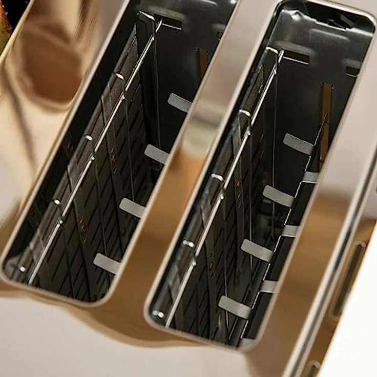 HOMCOM Kocher-Toaster-Set, 4-Scheiben-Toaster und 1,7L Wasserkocher mit Sicherheitsfunktionen, Cremeweiß – Bild 8