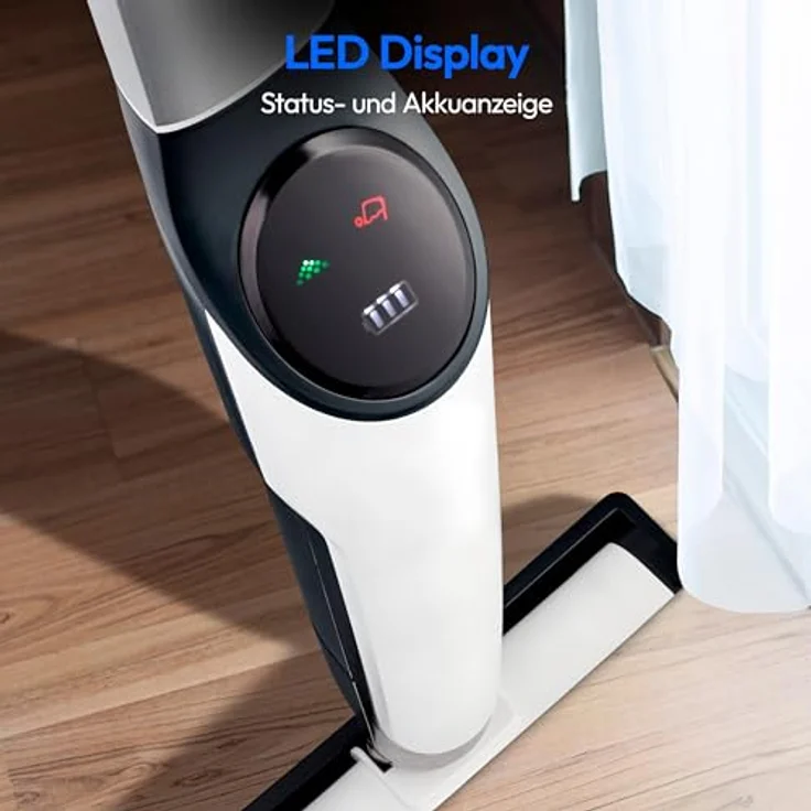 MEDION LIFE H10 Hartbodenreiniger (kabellos, Akku, Bodenreiniger, Bürstenrolle, getrennter Frischwasser und Schmutzwassertank, Selbstreinigungsfunktion, LED Display, MD11319) – Bild 4