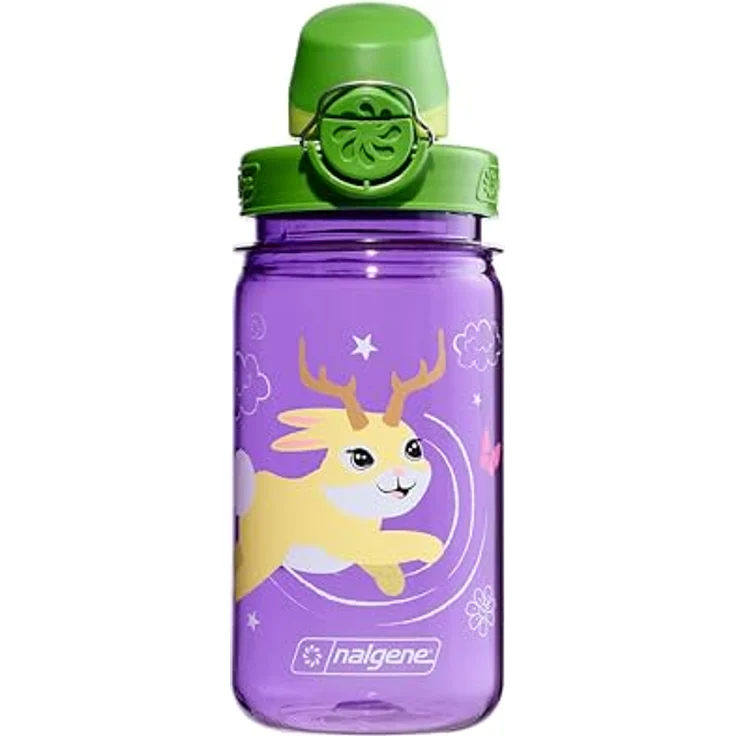 Nalgene Kinderflasche 'OTF Kids Sustain', 0,35 L, Einhanddruckverschluss, bruchfest, BPA-frei, 50% recycelte Materialien – Bild 1