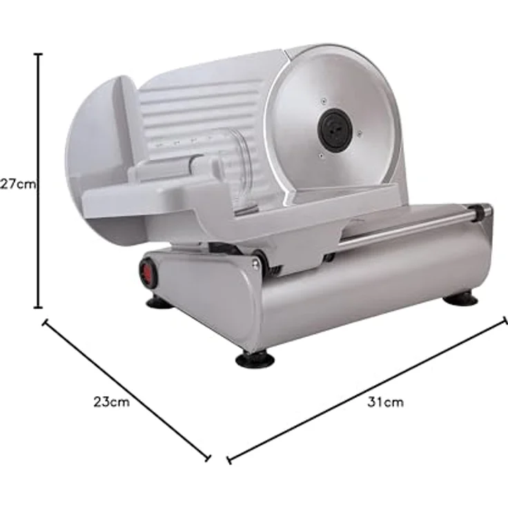 Silva-Homeline AS 520 Allesschneider, kräftige 150 Watt in hochwertiger Metallausführung, rostfreies Edelstahl Universalmesser, stufenlose Regelung (Schnittstärke 0-15 mm) – Bild 4