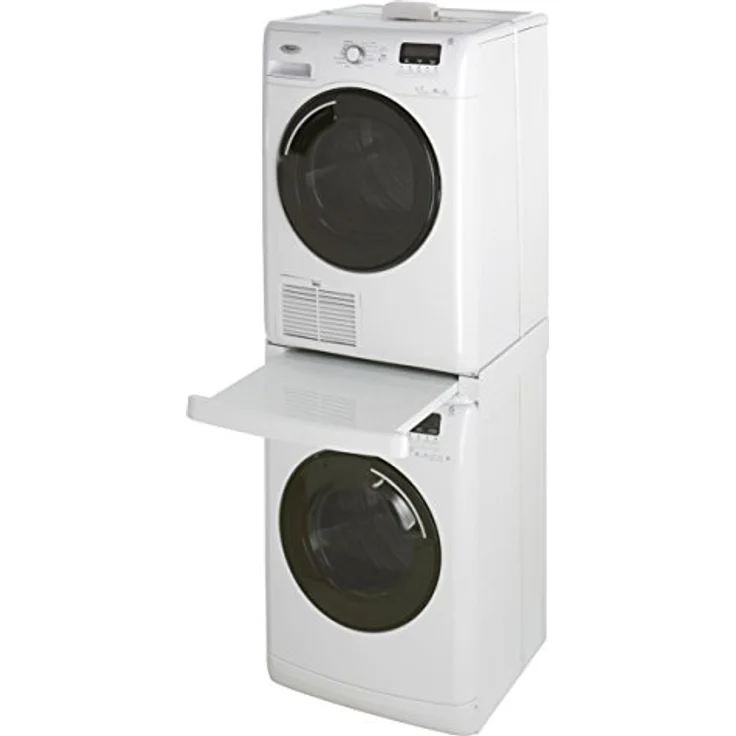Wpro SKS100 Waschmaschinenzubehör- Zwischenbaurahmen mit Ablage - Waschmaschine und Trockner- Universell – Bild 6