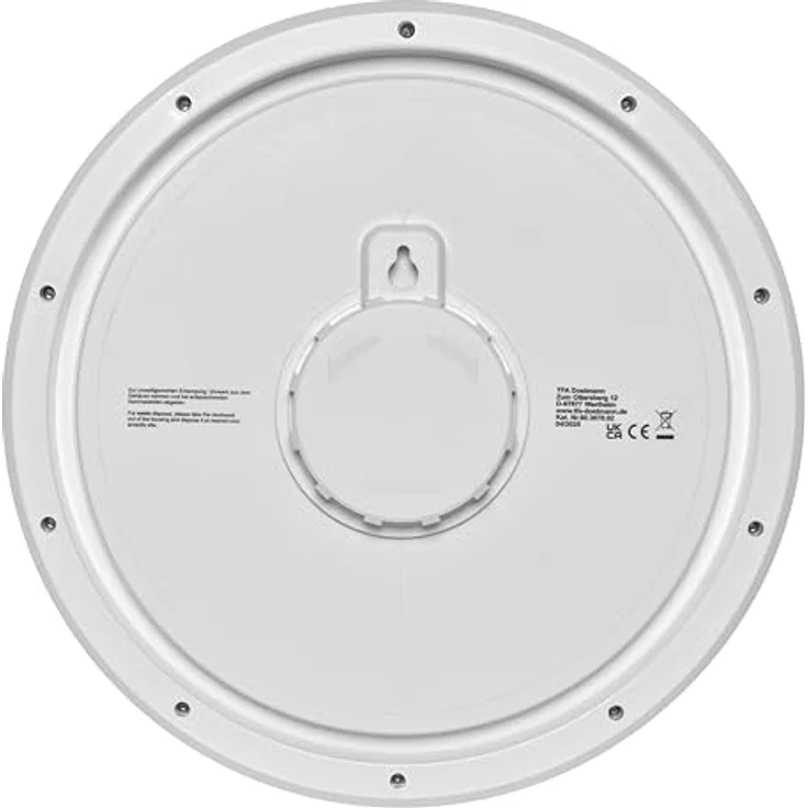 TFA Analoge Outdoor-Wanduhr, 30.50 cm, wetterfester Kunststoff, klare Ablesbarkeit, Betrieb mit AAA-Batterie – Bild 4