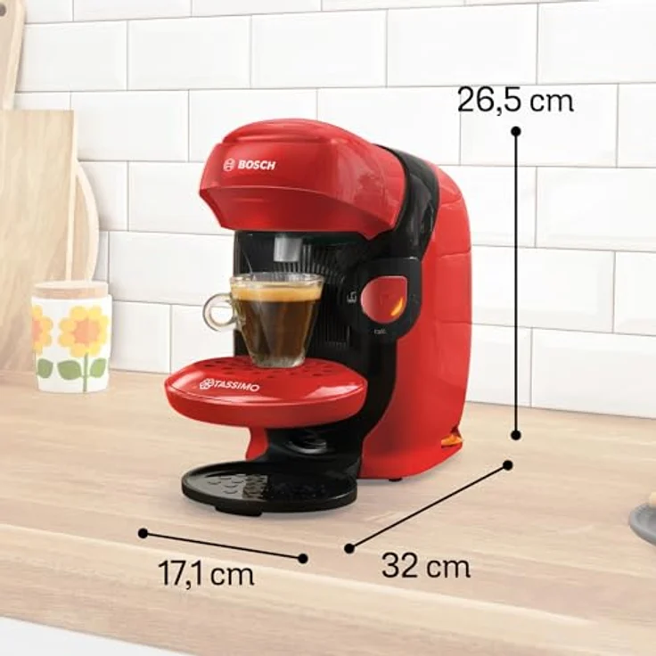Bosch TAS113E Tassimo-Kapselmaschine, Große Getränkevielfalt, INTELLIBREW-Technologie, kompakte Gerätemaße, Farbvielfalt – Bild 3