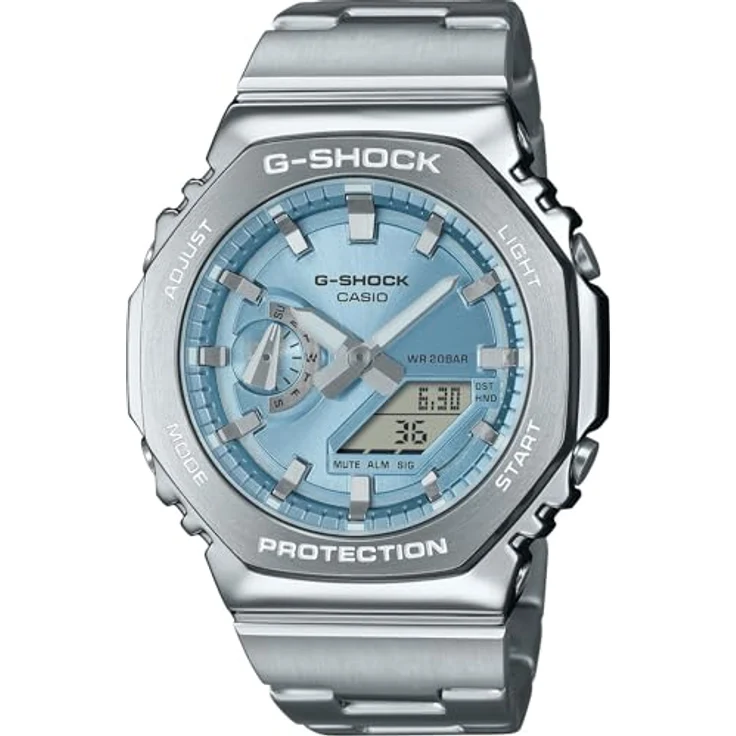 Casio G-Shock GM-2110D-2AER Classic Herrenuhr mit 24 Stunden Anzeige und Stoppuhr, blau – Bild 1