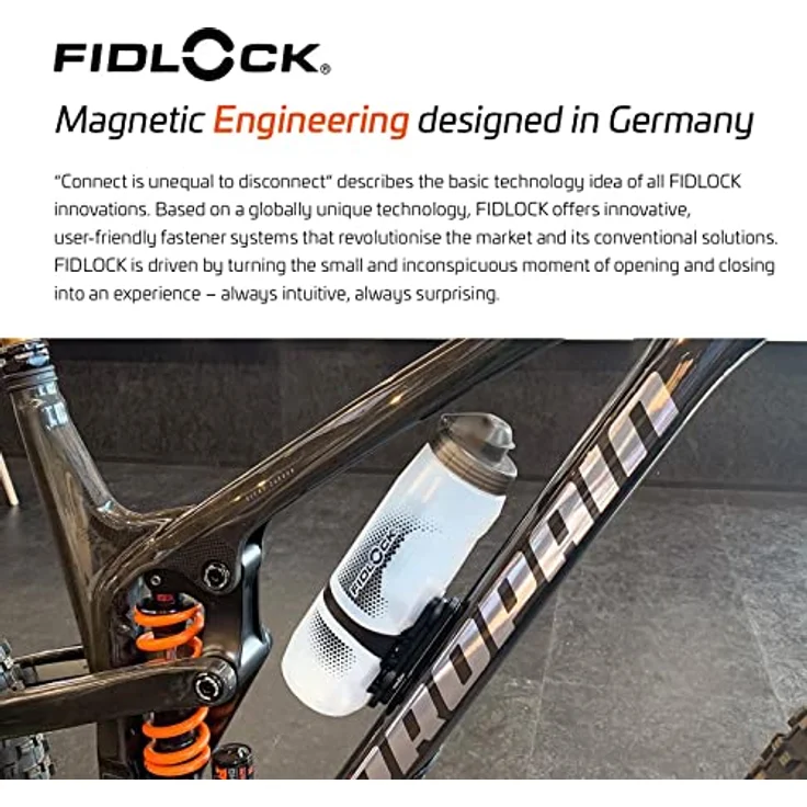 Fidlock Twist Bottle 800 ml, Trinkflasche mit Magnet-Mechanik und sicherem Haltersystem, Made in Italy – Bild 7