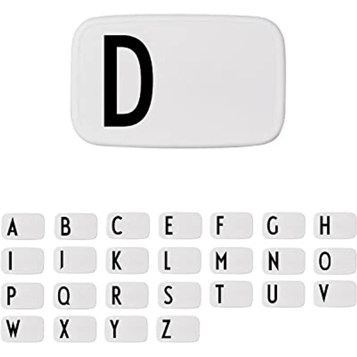 Design Letters Lunch Box, Kunststoff, weiß-schwarz, 18 cm – Bild 2