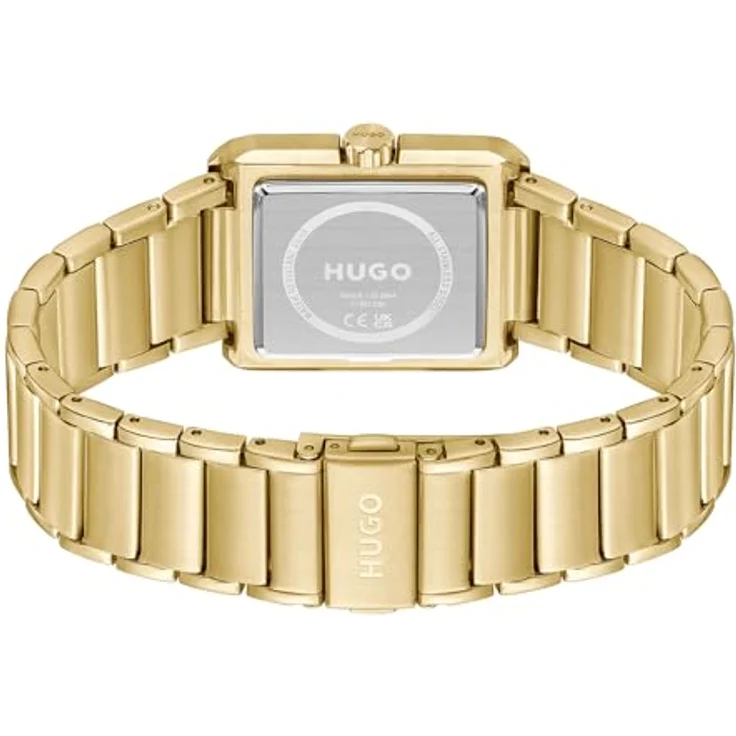 HUGO Uhr mit DREI-Zeiger-Quarzwerk für Herren Kollektion #Thrive ANALOG mit Gelbgoldfarbenes Edelstahlarmband - 1530381, Wasserabweisend bis 5 bar – Bild 4