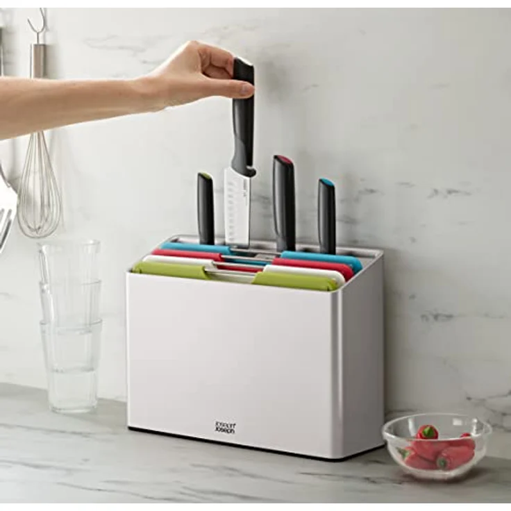 Joseph Joseph Plus 8-teiliges Messer-und-Schneidebrett-Set, 60198, Edelstahl, Groß – Bild 2