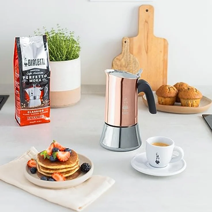 Bialetti Espressokocher New Venus für 2 Tassen, Espresso, Espressokanne, Kaffeebereiter, Edelstahl, Kupfer, 85 ml, 7282 – Bild 3