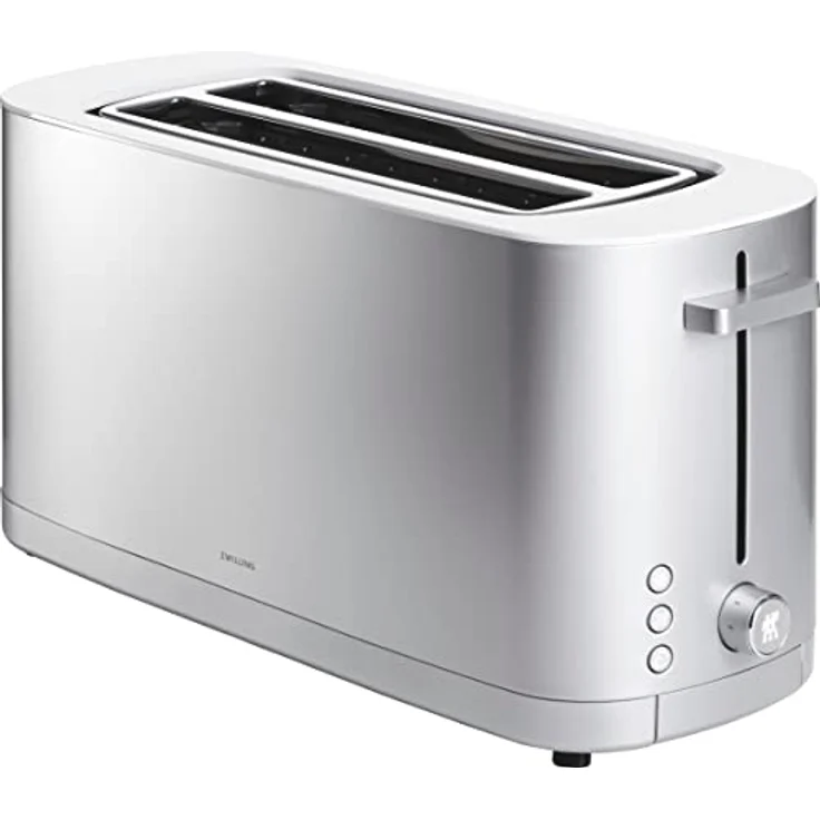 ZWILLING ENFINIGY Toaster mit 3 Automatikprogrammen, 7 Bräunungsgraden und Abschaltfunktion, Langschlitztoaster für 4 kurze oder 2 lange Scheiben, Silber – Bild 1
