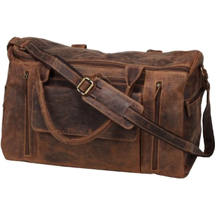 Greenburry Vintage Reisetasche aus 100% Leder, 54 cm, braun – Bild 2