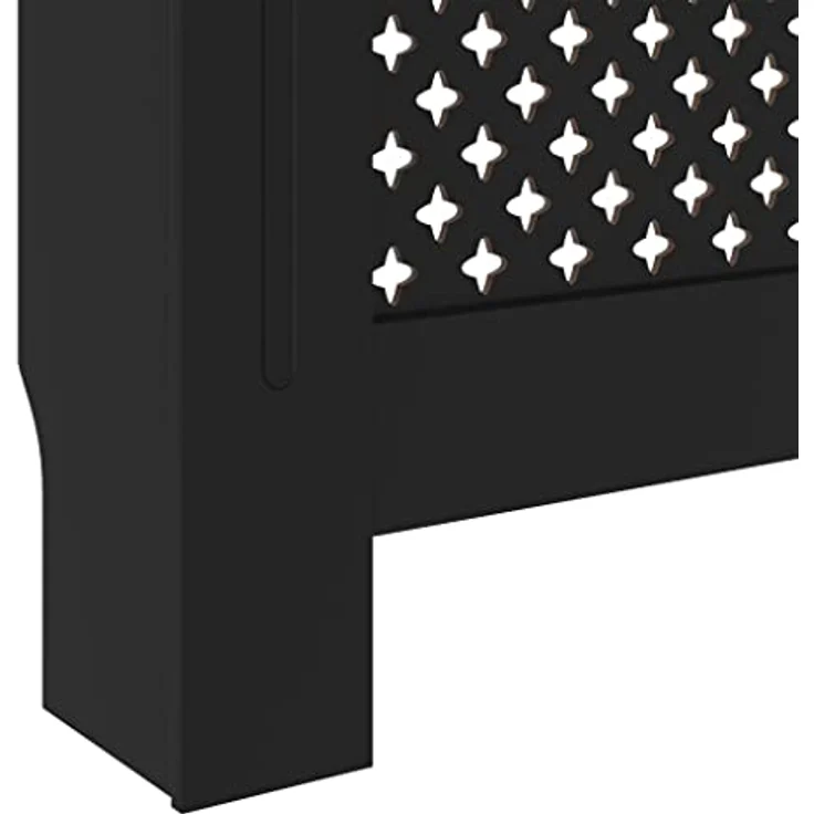 vidaXL MDF Heizkörperverkleidung, Schwarz, modernes Lattenrost-Design, 78 cm – Bild 7