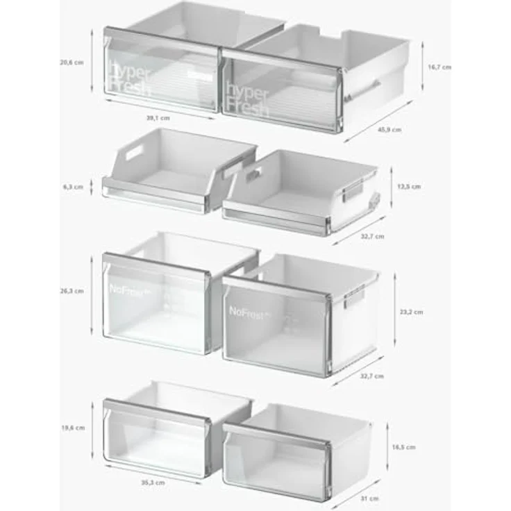 Siemens KF96DAXEA, Side-by-Side Kühl-Gefrierkombination, French-Door, 183 x 90.5 cm, BlackSteel, hyperFresh XXL <0°C>, noFrost, Eiswürfel und filtriertes Wasser auf Knopfdruck – Bild 8