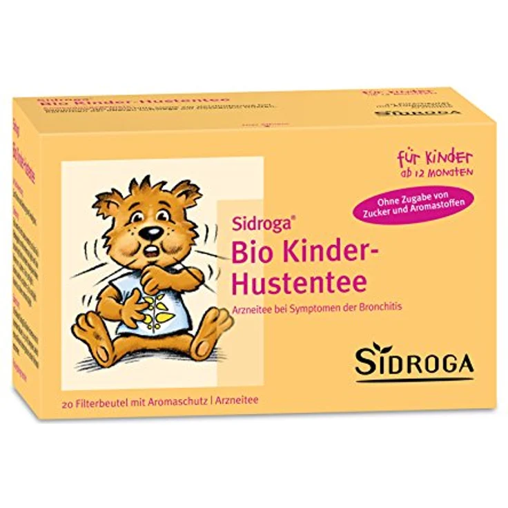 SIDROGA Bio Kinder-Hustentee, pflanzliches Arzneimittel in Filterbeuteln, 30 g für Atemwegserkrankungen – Bild 1