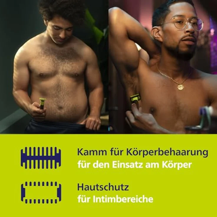 Philips Elektrorasierer OneBlade Face & Body QP4631/65, 360-Grad-Klinge, inkl. verstellbarem 5-in-1 Kammaufsatz – Bild 2