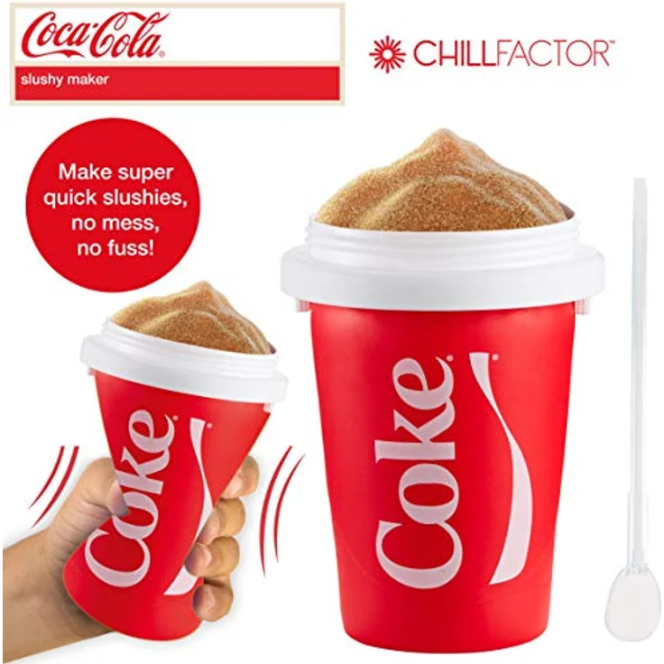 ChillFactor Coca Cola slushy Maker - Reusable slushy Maker Cup, Homemade slushies. Squeeze Cup slushy Maker Kitchen Toys – Bild 3