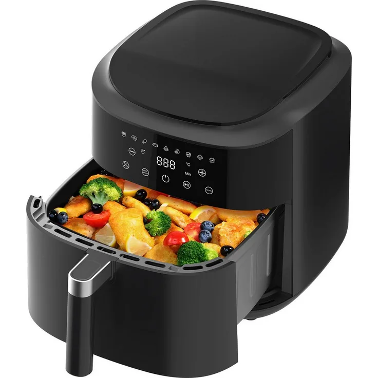 AIMAX Heißluftfritteuse 9L XL, Digital Touch Airfryer mit 9 Programmen, 2350 W, 360° Heißluft-Technologie, kompakt & fettarm kochen