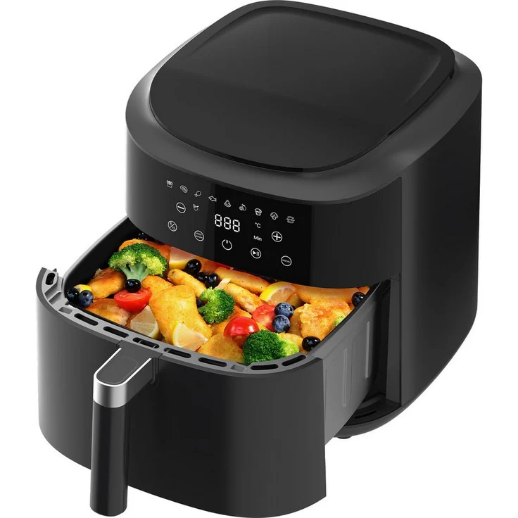 AIMAX Heißluftfritteuse 9L XL, Digital Touch Airfryer mit 9 Programmen, 2350 W, 360° Heißluft-Technologie, kompakt & fettarm kochen