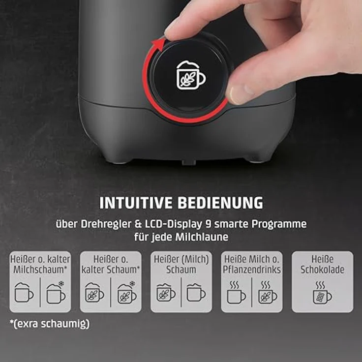 Caso 1667 PremiumLatte XL, Milchaufschäumer mit großem Fassungsvermögen und schneller Aufschäum-Funktion – Bild 5