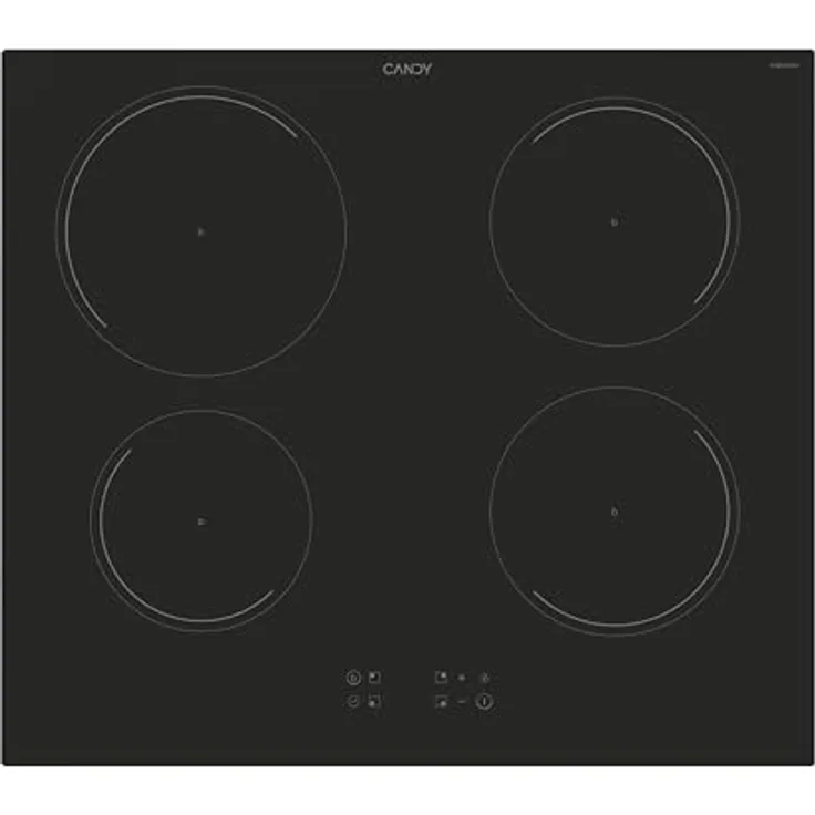 Candy Idea CITT642C/E1, Integriertes 60 cm Induktionskochfeld mit 4 Brennern, Schwarz, Touchsteuerung und digitaler Timer-Funktion