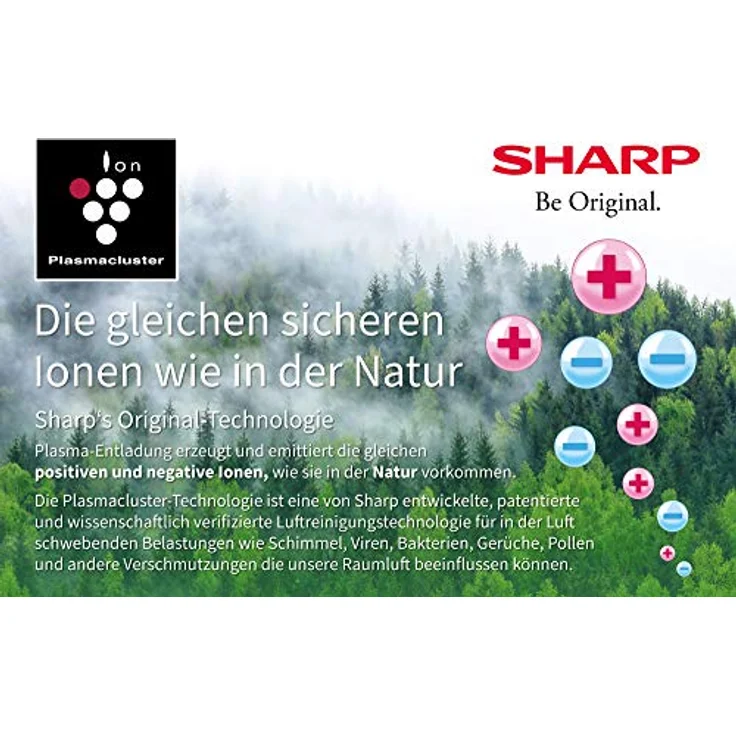 Sharp FPJ30EUB Luftreiniger mit Ventilator-Funktion Weiß, Schwarz (50 Watt, Raumgröße: 22 m², HEPA-Filter, Geruchsfilter) – Bild 2