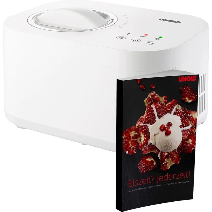 Unold Eismaschine Snow, Eisbereiter mit Eisbuch 1 L