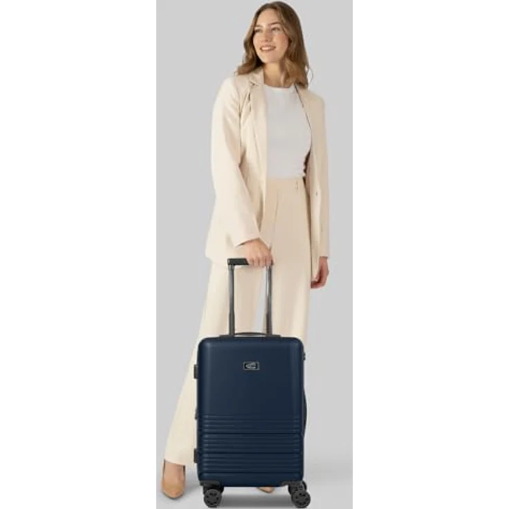 camel active Hanoi Kabinen-Koffer, Hartgepäck Trolley 34 x 22 x 56 cm, 38 Liter, 4 Doppelrollen, Zahlenschloss, für Damen und Herren, aus robustem Polycarbonat – Bild 5