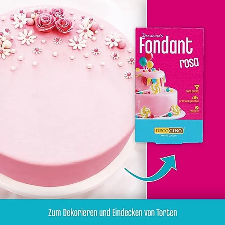 Rollfondant Pink 250 g – Bild 2