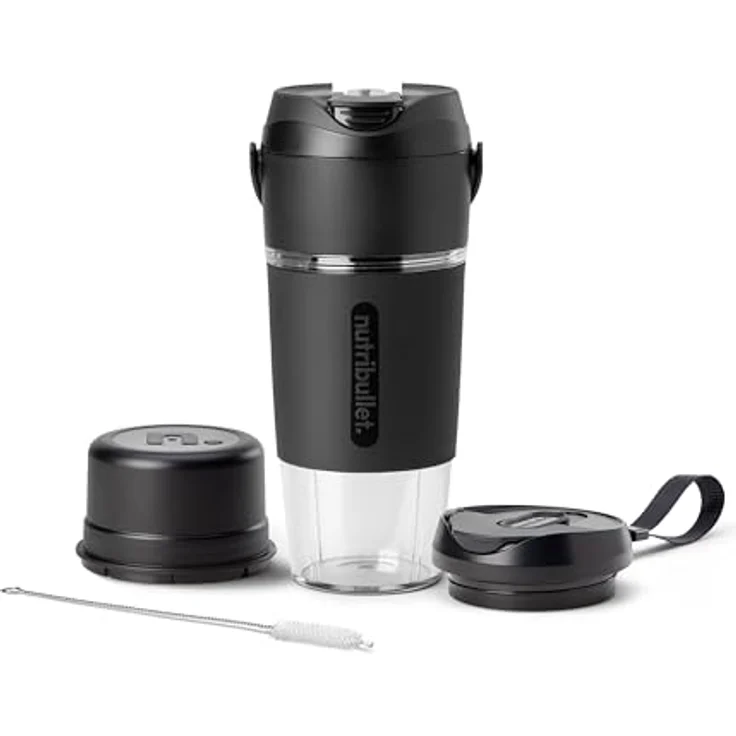 NutriBullet Flip NBPB10350 Tragbarer Mixer mit Tritan-Becher, Schwarz, USB-C-Ladeanschluss, 50% mehr Akkuleistung – Bild 1