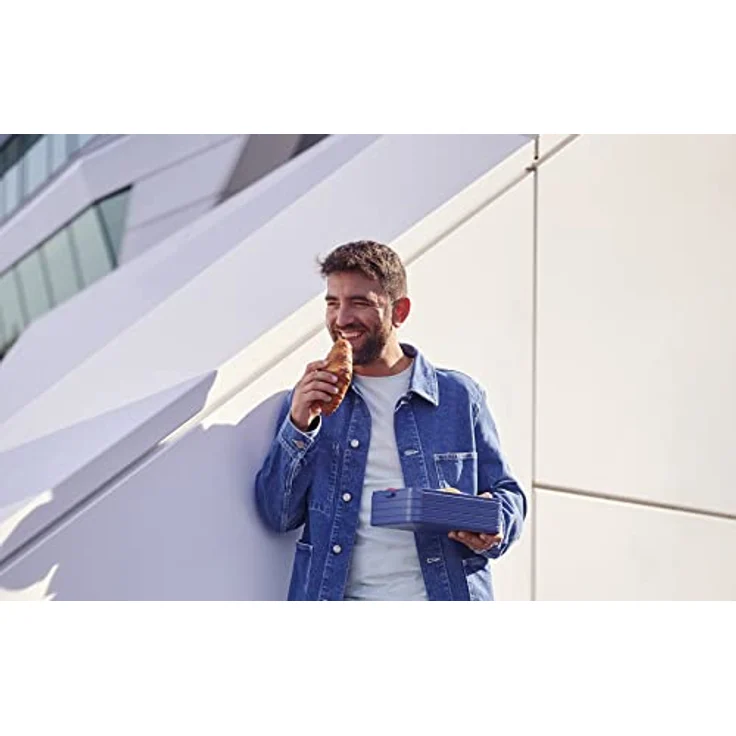 Mepal - Lunchbox Take a Break XL - Brotdose To Go - Für 6 Sandwiches oder 12 Brotscheiben - Meal Prep Box - Essensbox mit Unterteilung - Spülmaschinenfest - 2000 ml - Nordic Black - Preisvergleich – Bild 2