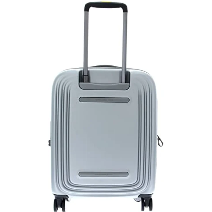Mandarina Duck Koffer Logoduck + 4 Rollen Kabinentrolley 55 cm Silber (40 l, S) – Bild 8