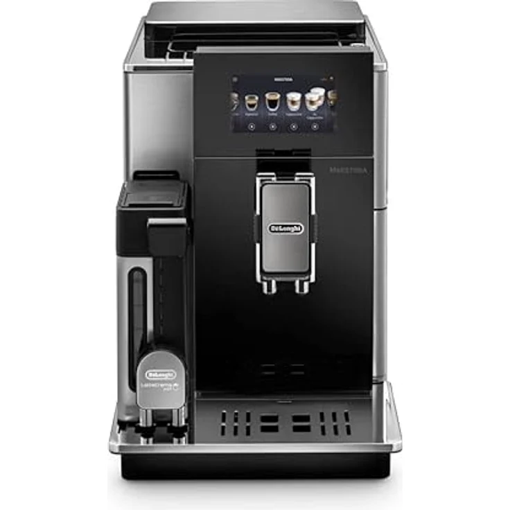 De'Longhi Maestosa EPAM960.55.GM Kaffeevollautomat mit 5-Zoll-Farbdisplay, automatischer Milchschaum, 2-Tassen-Funktion, 1550W, großer 2,1 L Wassertank Schwarz/Silber – Bild 5