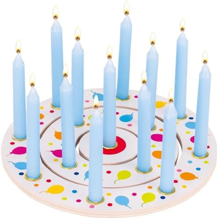 goki 60747 Geburtstagskranz "Luftballons", 3-teilig aus Holz – Bild 1